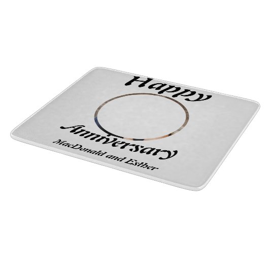 Persoonlijke foto van Modern Happy Jubileum Snijplank (Hoek)