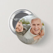 Persoonlijke foto van opa  ronde button 5,7 cm (Voorkant /achterkant)