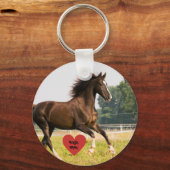 Persoonlijke foto van paarden en pony sleutelhanger (Voorkant)