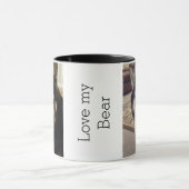 Persoonlijke foto van Pet Dog Black White - aangep Mok (Midden)