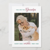 Persoonlijke foto van Pet Dog Grandpa Merry Kerstm Feestdagenkaart (Voorkant)