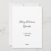 Persoonlijke foto van Pet Dog Grandpa Merry Kerstm Feestdagenkaart (Achterkant)