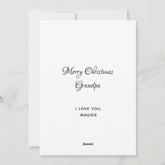 Persoonlijke foto van Pet Dog Grandpa Merry Kerstm Feestdagenkaart (Achterkant)