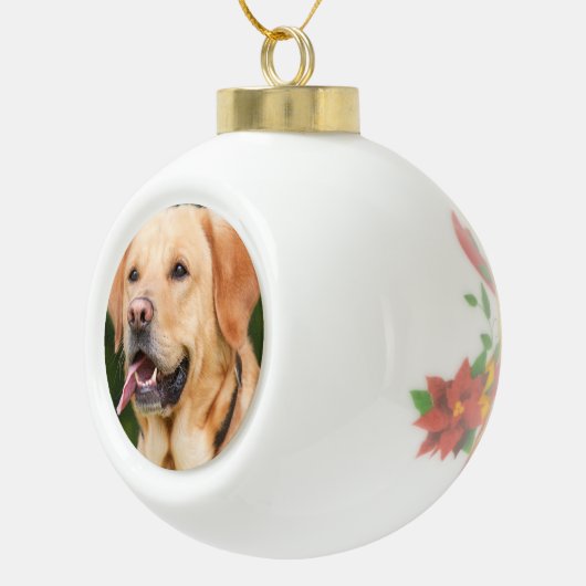 Persoonlijke foto van Pet Dog Keramische Bal Ornament (Rechts)