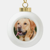 Persoonlijke foto van Pet Dog Keramische Bal Ornament (Voorkant)