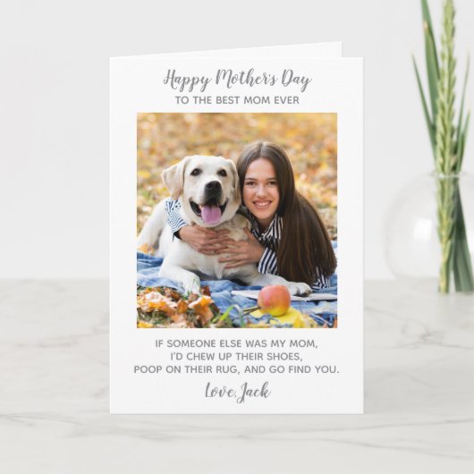 Persoonlijke foto van Pet Dog Mam Moederdag Feestdagen Kaart (Voorkant)