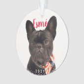 Persoonlijke foto van Pet Dog Puppy Holiday Ornament (voorkant)