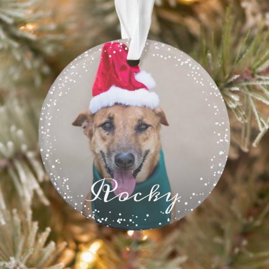 Persoonlijke foto van Pet Dog Puppy Holiday Ornament (Boom)