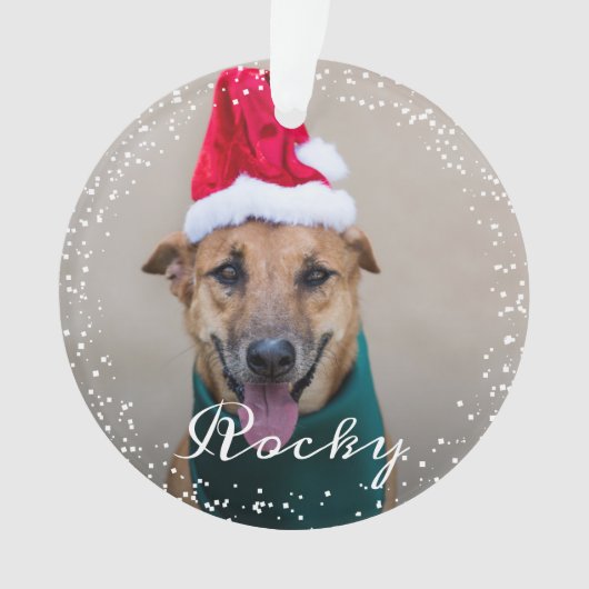 Persoonlijke foto van Pet Dog Puppy Holiday Ornament (voorkant)