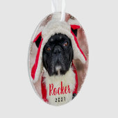 Persoonlijke foto van Pet Dog Puppy Holiday Ornament (voorkant)