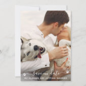 Persoonlijke foto van Pet Dog Wedding Save The Date (Voorkant)