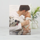 Persoonlijke foto van Pet Dog Wedding Save The Date (Staand voorkant)