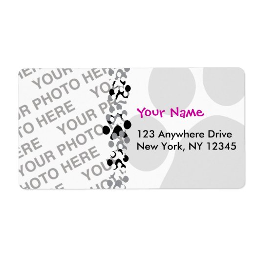 Persoonlijke foto van Pet Etiket (Voorkant)