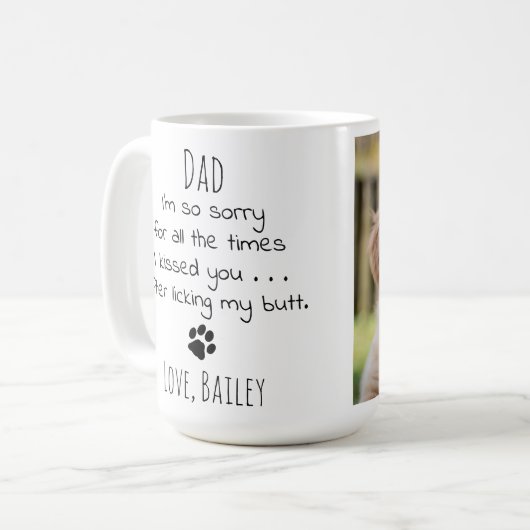Persoonlijke foto van Pet Funny Dog Dad Coffee Mok (Voorkant links)