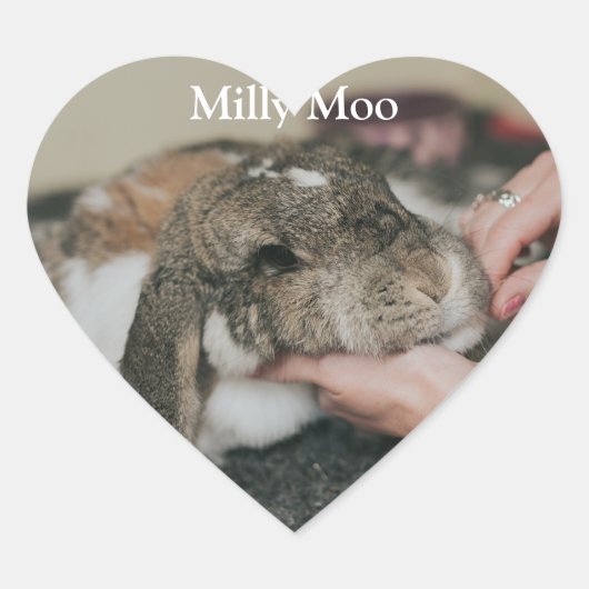 Persoonlijke foto van Pet Hart Sticker (Voorkant)