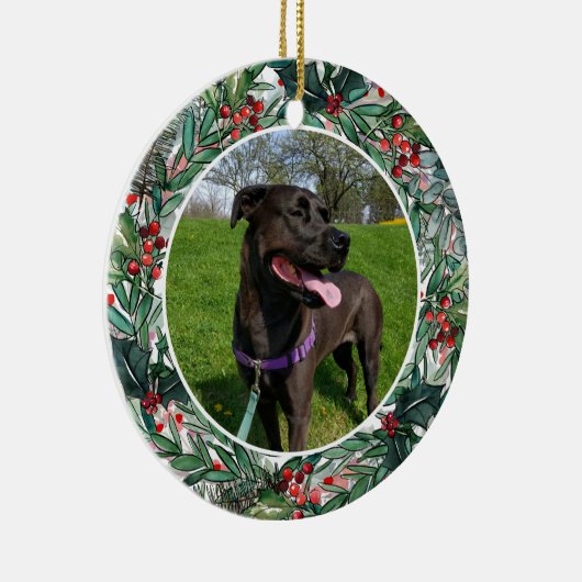 Persoonlijke foto van Pet Holiday Keramisch Ornament (Rechts)