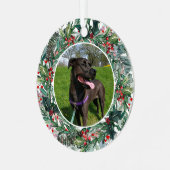 Persoonlijke foto van Pet Holiday Metalen Ornament (Voorkant links)