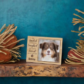 Persoonlijke foto van Pet Loss Dog Memorial Fotoplaat (Zijkant)
