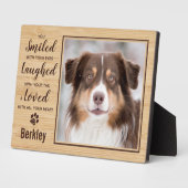 Persoonlijke foto van Pet Loss Dog Memorial Fotoplaat (Zijkant)