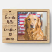 Persoonlijke foto van Pet Memorial Dog Fotoplaat (voorkant)