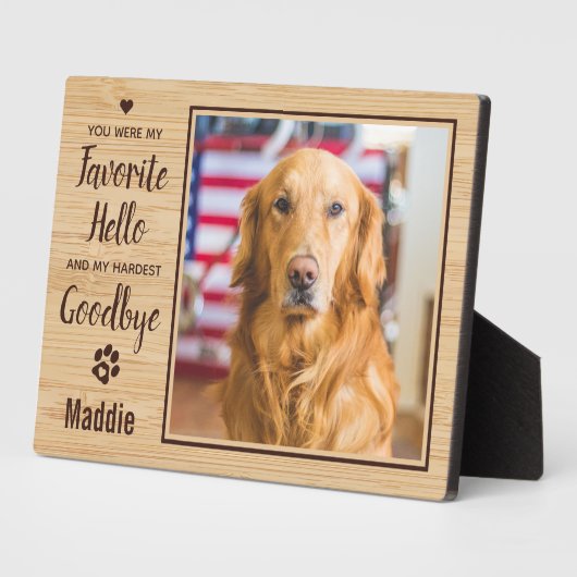 Persoonlijke foto van Pet Memorial Dog Fotoplaat (Zijkant)