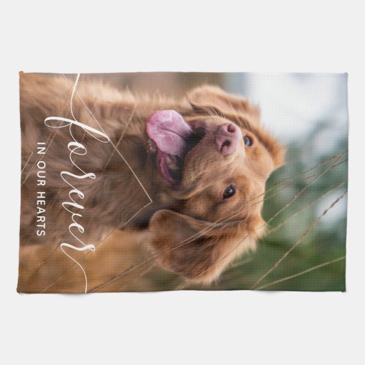 Persoonlijke foto van Pet Memorial Dog Theedoek (Horizontaal)