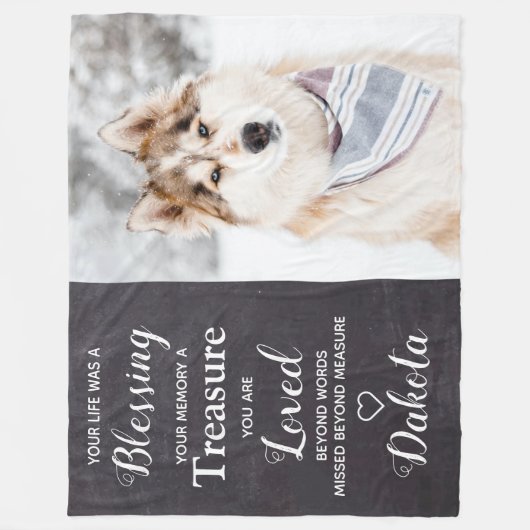 Persoonlijke foto van Pet Memorial Keepomwille Dog Fleece Deken (Voorkant)