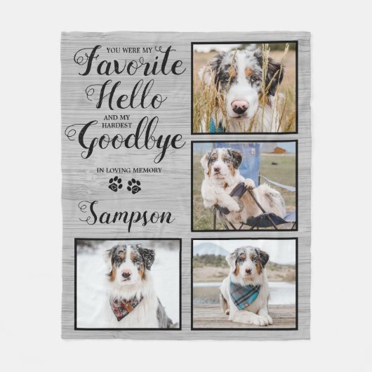 Persoonlijke foto van Pet Memorial Keepomwille Fleece Deken (Voorkant)