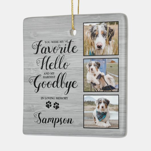 Persoonlijke foto van Pet Memorial Keepomwille Keramisch Ornament (Links)