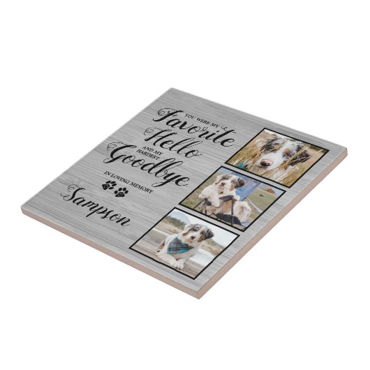 Persoonlijke foto van Pet Memorial Keepomwille Tegeltje (Zijkant)