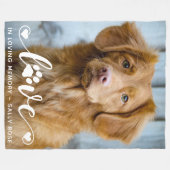 Persoonlijke foto van Pet Memorial Love Paw Fleece Deken (Voorkant (Horizontaal))