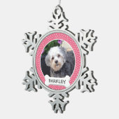 Persoonlijke foto van Pet met honden Tin Sneeuwvlok Ornament (Rechts)