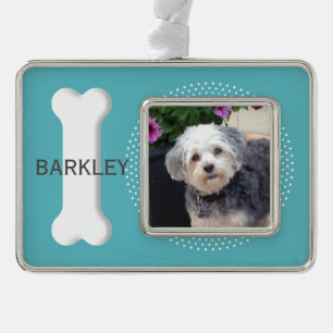 Persoonlijke foto van Pet met honden Verzilverd Omlijst Ornament