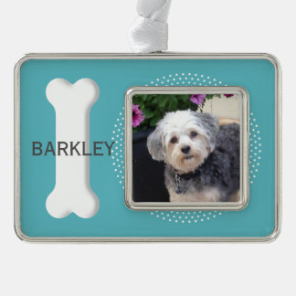 Persoonlijke foto van Pet met honden Verzilverd Omlijst Ornament