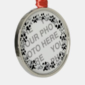 Persoonlijke foto van Pet Metalen Ornament (Rechts)