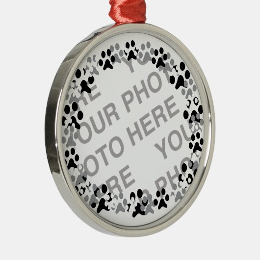 Persoonlijke foto van Pet Metalen Ornament (Rechts)