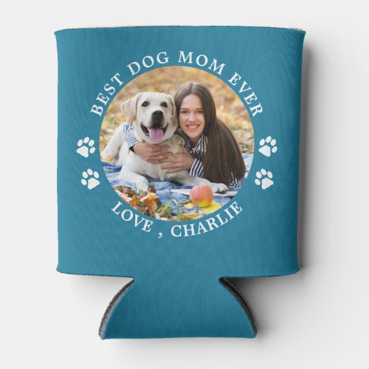 Persoonlijke foto van Pet Trendy Best Dog Mam ooit Blikjeskoeler (Voorkant)