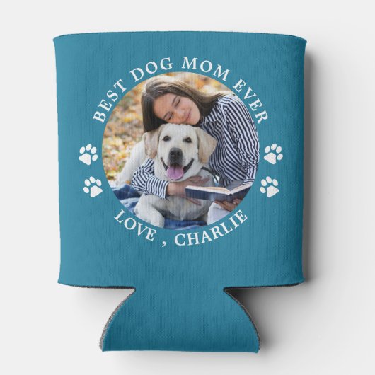 Persoonlijke foto van Pet Trendy Best Dog Mam ooit Blikjeskoeler (Achterkant)