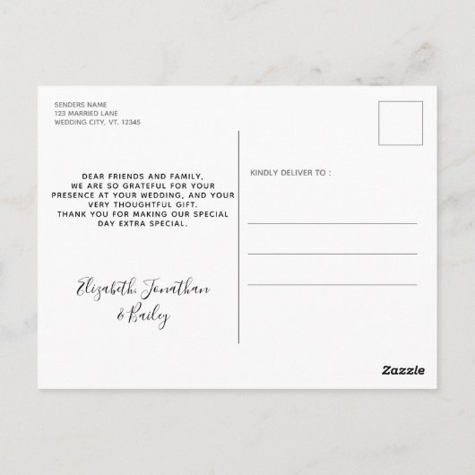 Persoonlijke foto van Pet Weddenschap Hartelijk da Briefkaart (Achterkant)