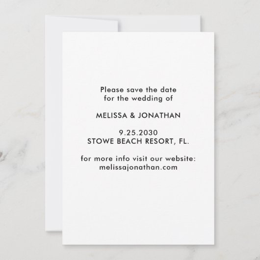 Persoonlijke foto van Pet Wedding Simple Dog Save The Date (Achterkant)