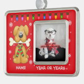 Persoonlijke foto van pop-upfoto's verzilverd omlijst ornament (Links)