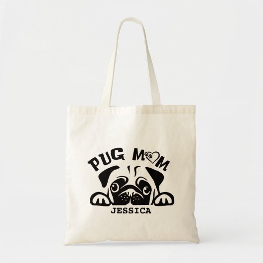Persoonlijke foto van Pug Mam Tote Bag (Voorkant)