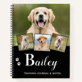Persoonlijke foto van Puppy Dog Monogram Naam 5 Pe Notitieboek (Voorkant)