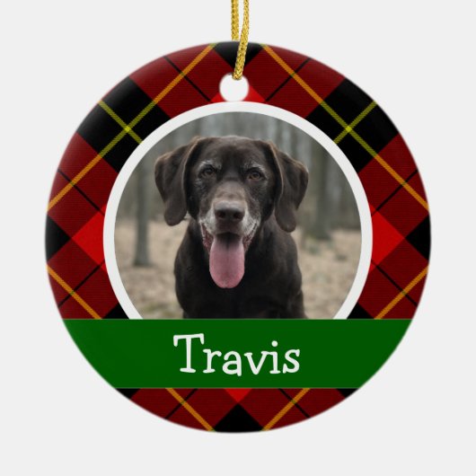 Persoonlijke foto van Puppy Dog Pet Keramisch Ornament (Voorkant)