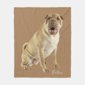Persoonlijke foto van Shar Pei Dog Fleece Deken (Voorkant)