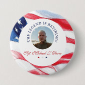 Persoonlijke foto van U.S. militair bij pensioneri Ronde Button 7,6 Cm (Voorkant)