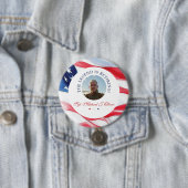 Persoonlijke foto van U.S. militair bij pensioneri Ronde Button 7,6 Cm (In situ)