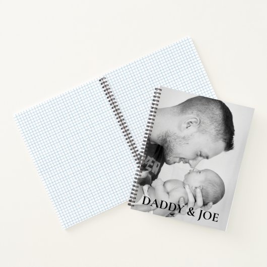 Persoonlijke foto van vader en zoon notitieboek (Binnen)