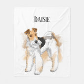 Persoonlijke foto van Wire Fox Terrier Fleece Deken (Voorkant)