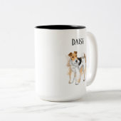 Persoonlijke foto van Wire Fox Terrier Tweekleurige Koffiemok (Voorkant rechts)